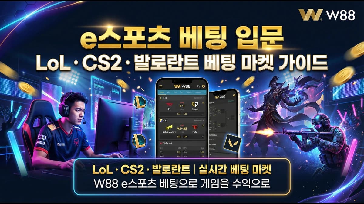 e스포츠 베팅 입문: LoL, CS2, 발로란트 베팅 마켓 가이드