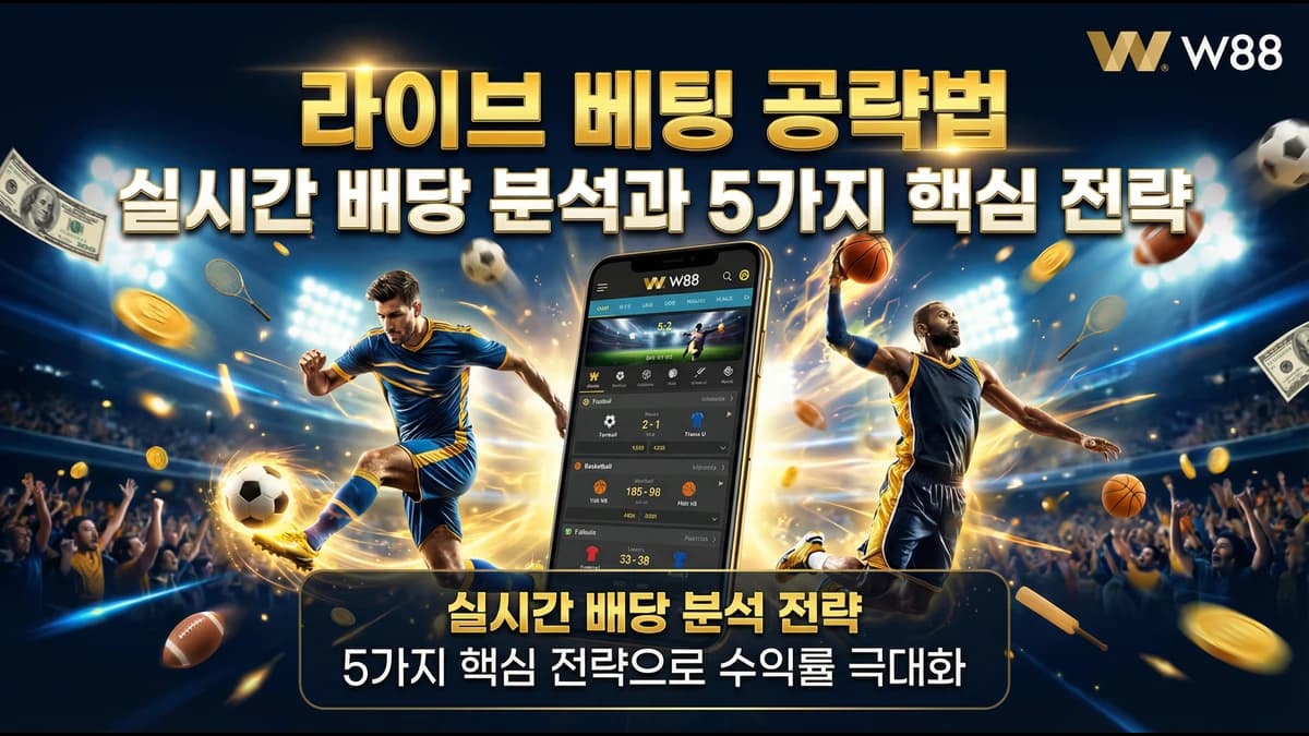 라이브 베팅 공략법: 실시간 배당 분석과 5가지 핵심 전략
