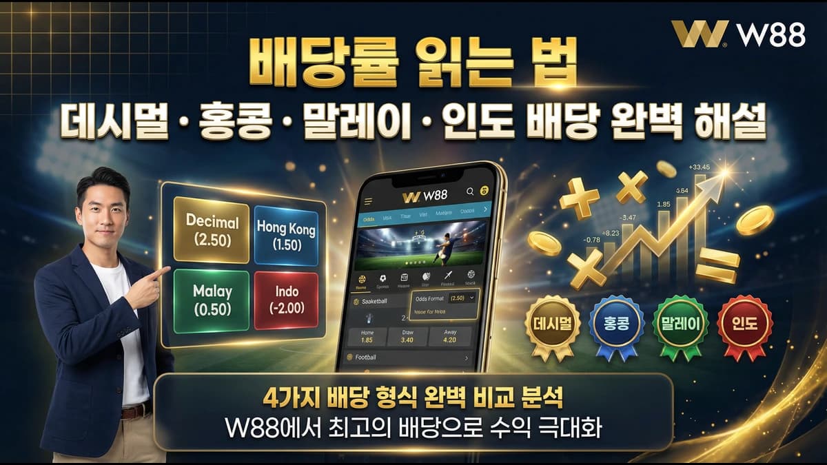 배당률 읽는 법: 데시멀·홍콩·말레이·인도 배당 완벽 해설