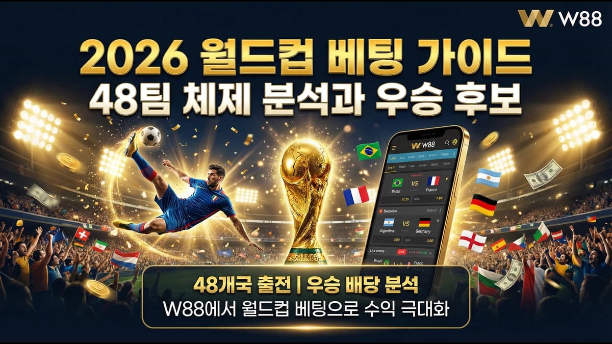 2026 월드컵 베팅 가이드: 48팀 체제 완전 분석과 우승 후보 배당률