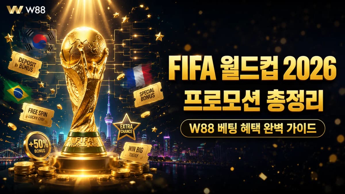 W88 2026 FIFA 월드컵 프로모션 총정리 — SABA·BTI·CMD·PP·GPI·예측 이벤트 완벽 가이드